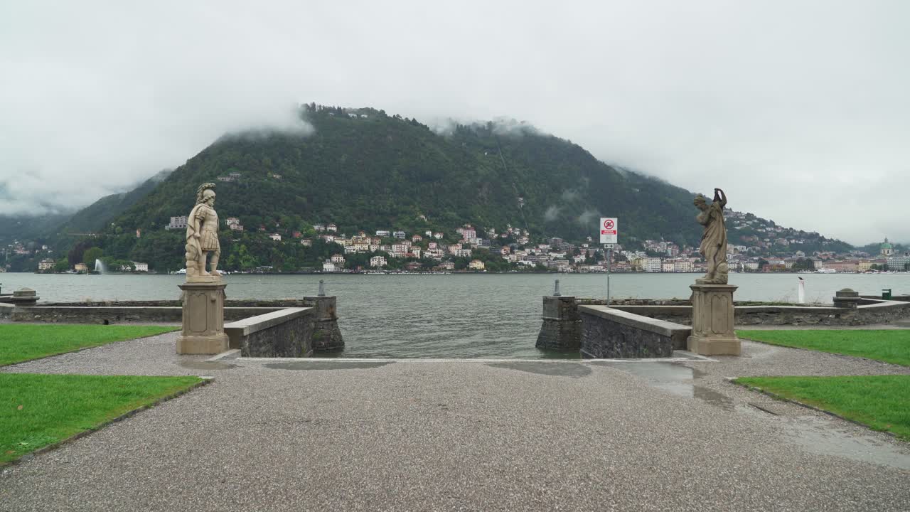 Pier of Lake Como in the Teritory of Luxurious Villa
