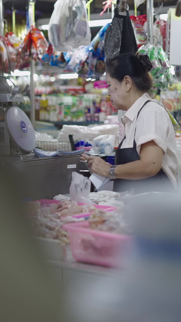 Woman Working at Market
