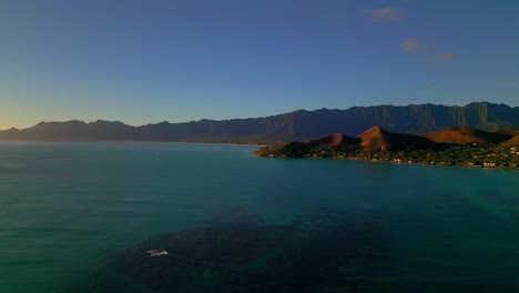 Malerische-Landschaft-Auf-Der-Insel-Oahu-In-Hawaii---Luftaufnahme-Einer-Drohne