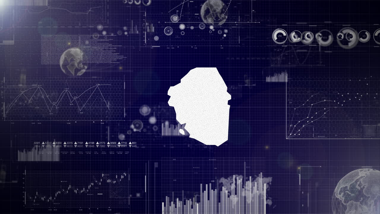 Sierra Leone Country Corporate Background With Abstract Elements Of Data analysis charts I Showcasing Data analysis technological Video with globe,Growth,Graphs,Statistic Data of Sierra Leone Country