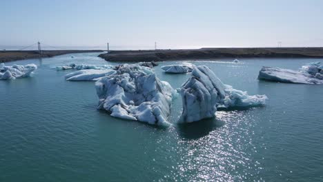 drone view of a glacier in iceland 4k-1