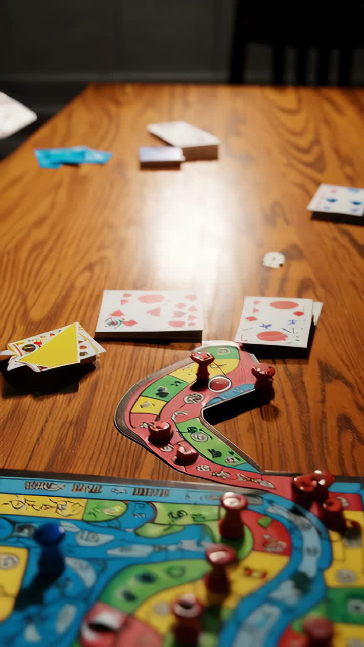 Chutes and Ladders Game in Progress