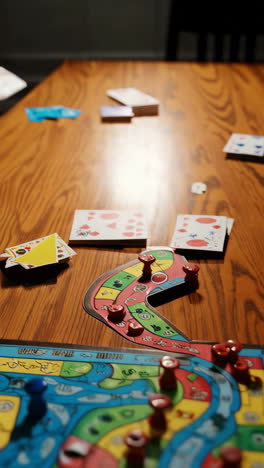 chutes and ladders game in progress