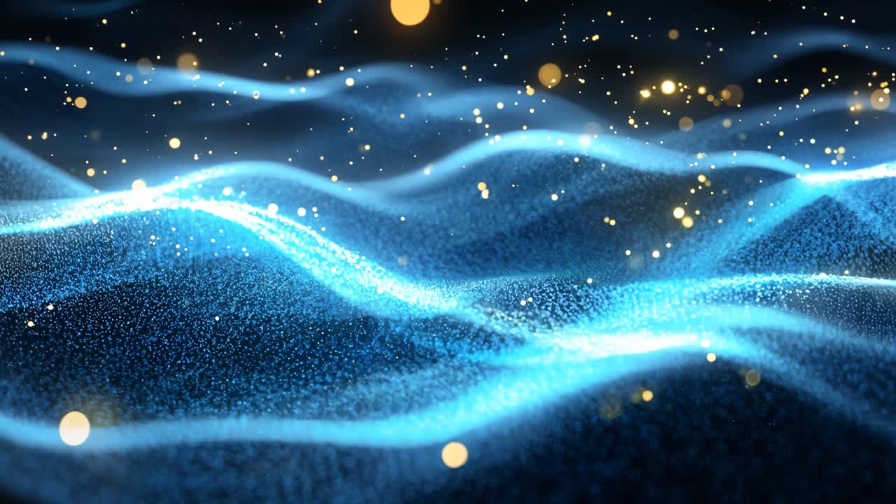 The image is a blue and white background with a lot of sparkles. The sparkles are scattered all over the background, creating a sense of movement and energy