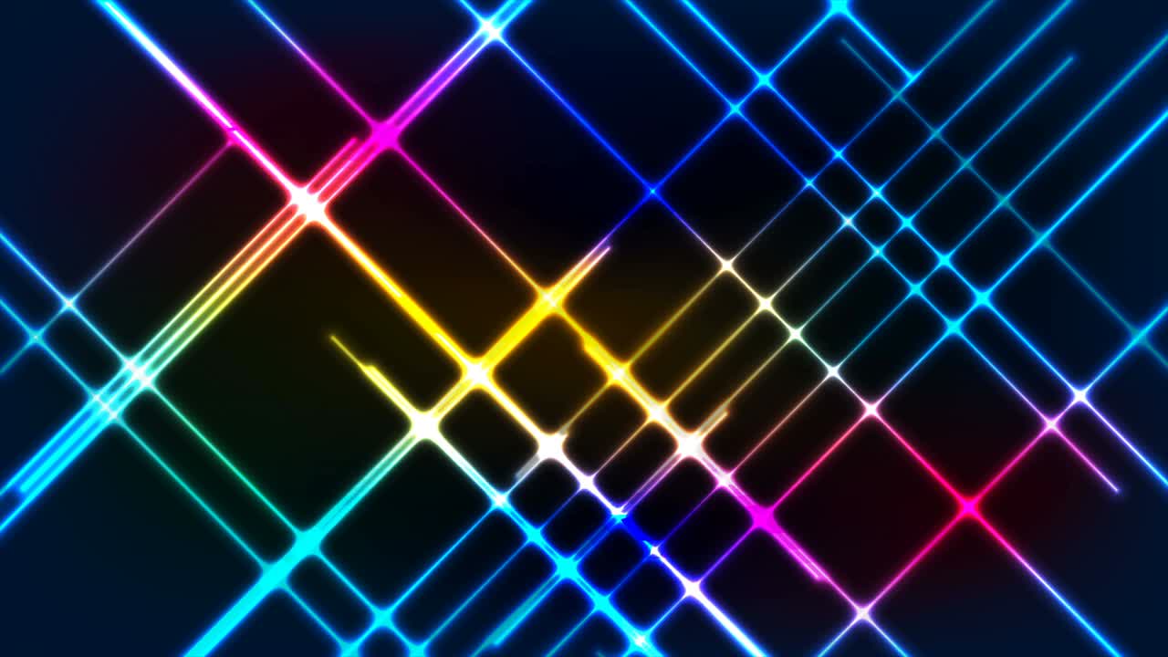 líneas de neón láser coloridas tecnología de fondo de movimiento abstracto