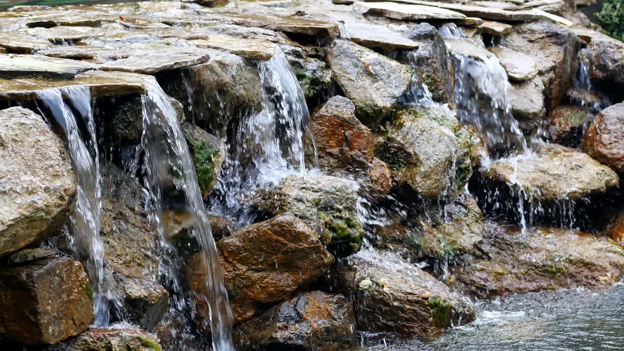 Waterfall in a Rock Garden