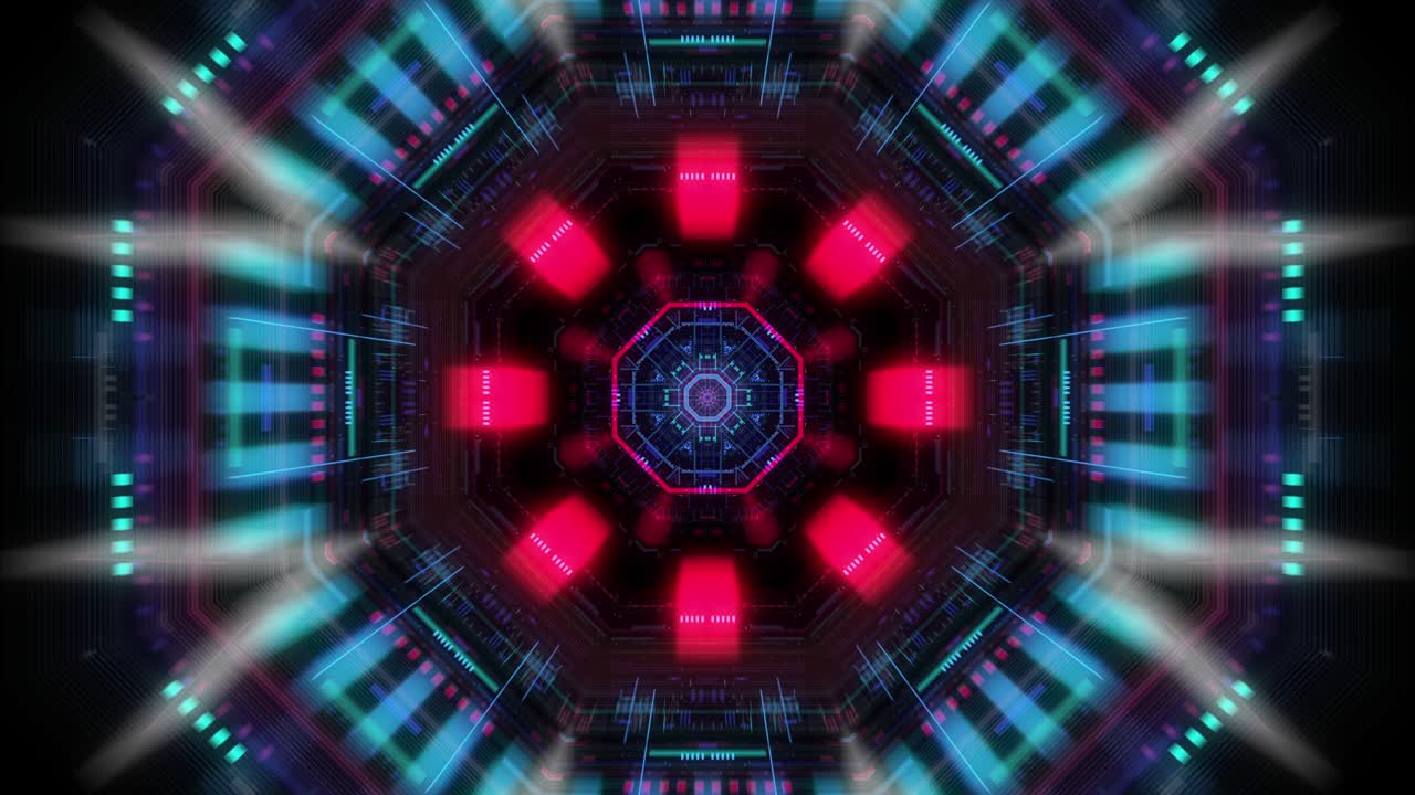 bucle sin costuras de un gran colisionador de hadrones abstracto. portal de velocidad. ciencia de datos.