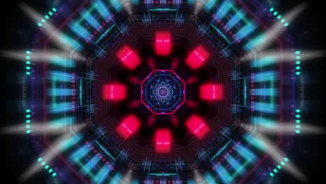 bucle sin costuras de un gran colisionador de hadrones abstracto. portal de velocidad. ciencia de datos.