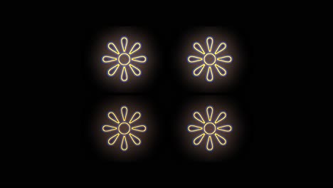 Gold-summer-flowers-pattern-with-led-light-in-club-style