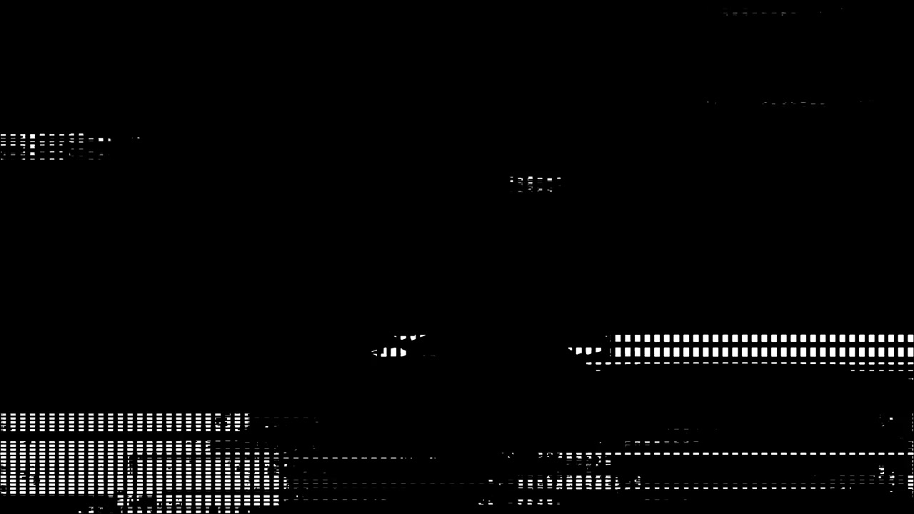 Digital glitch-effekt med abstrakte hvid støj-mønstre