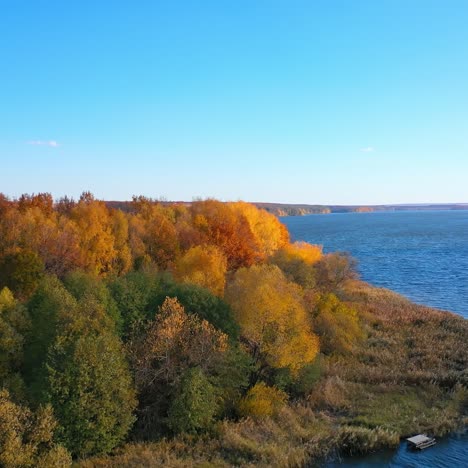 river landscape at autumn