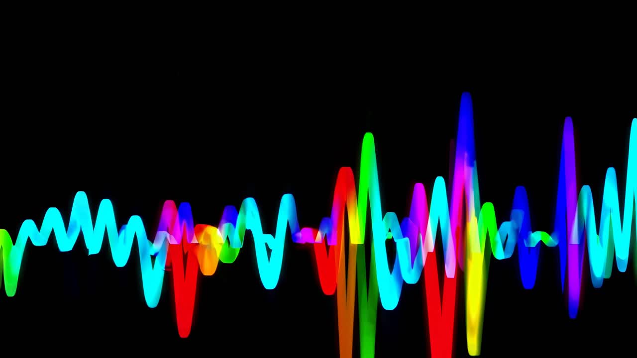 Colorful Abstract Audio Waves
