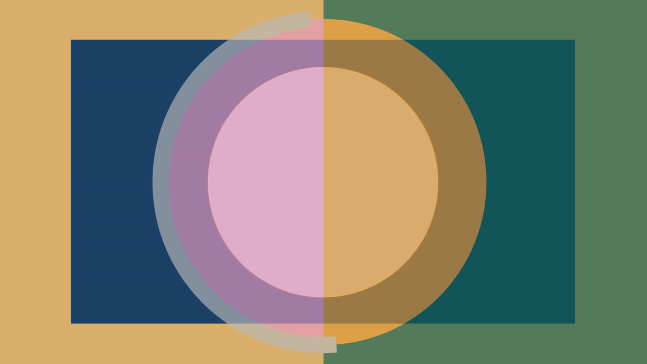 animación de formas geométricas coloridas en movimiento