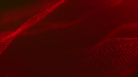 technology digital wave background concept. beautiful motion waving dot texture with glowing unfocused red particles. cyber ​​or technology background.