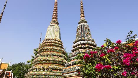 ornate pagodas at a thai temple