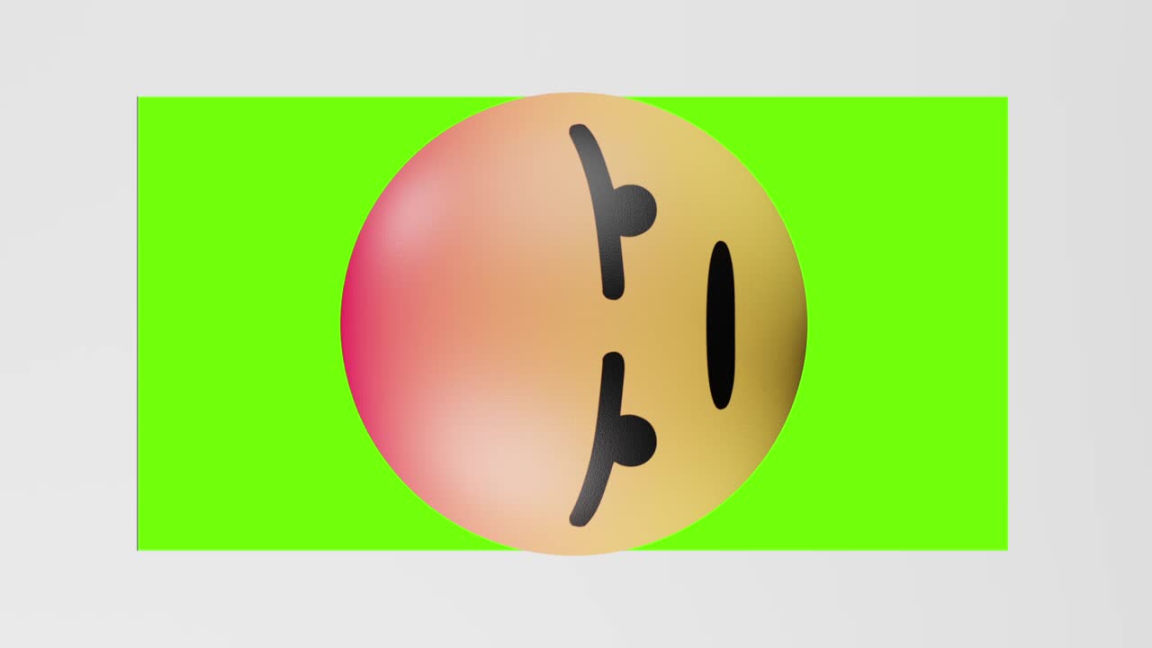 3d 효과 오버레이, 세로, 녹색 화면이 있는 facebook 화난 이모티콘 반응 버튼