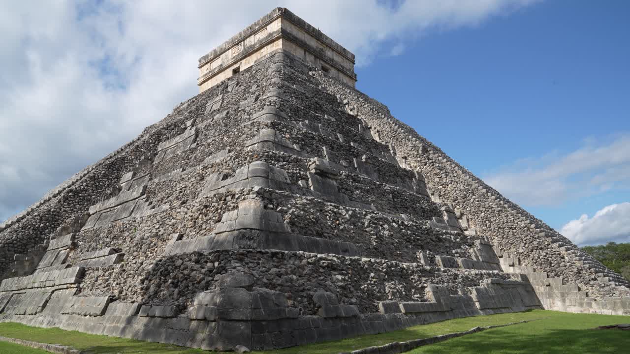 Close-up view of El Castillo, the iconic step pyramid at Chichen Itza