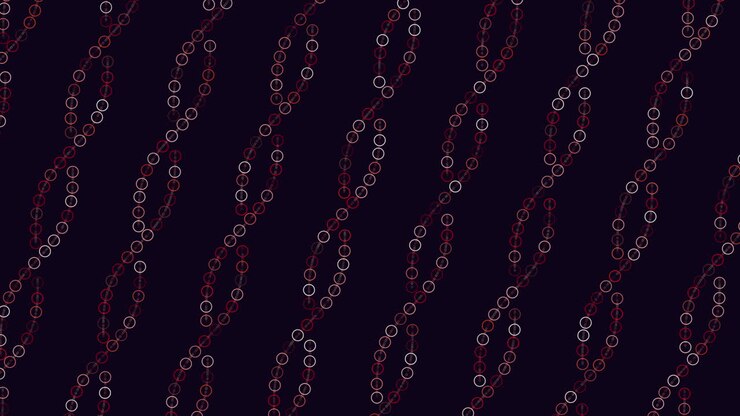 Abstract geometric design featuring a zigzag pattern of lines made of small circles against a dark background, creating a visually captivating and intriguing composition