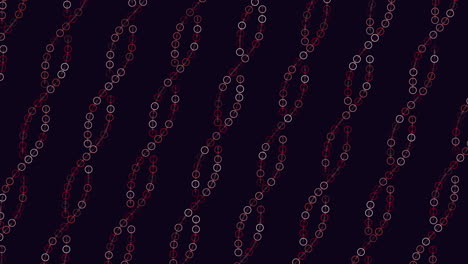 Abstract geometric design featuring a zigzag pattern of lines made of small circles against a dark background, creating a visually captivating and intriguing composition