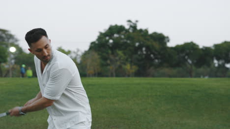 man playing golf
