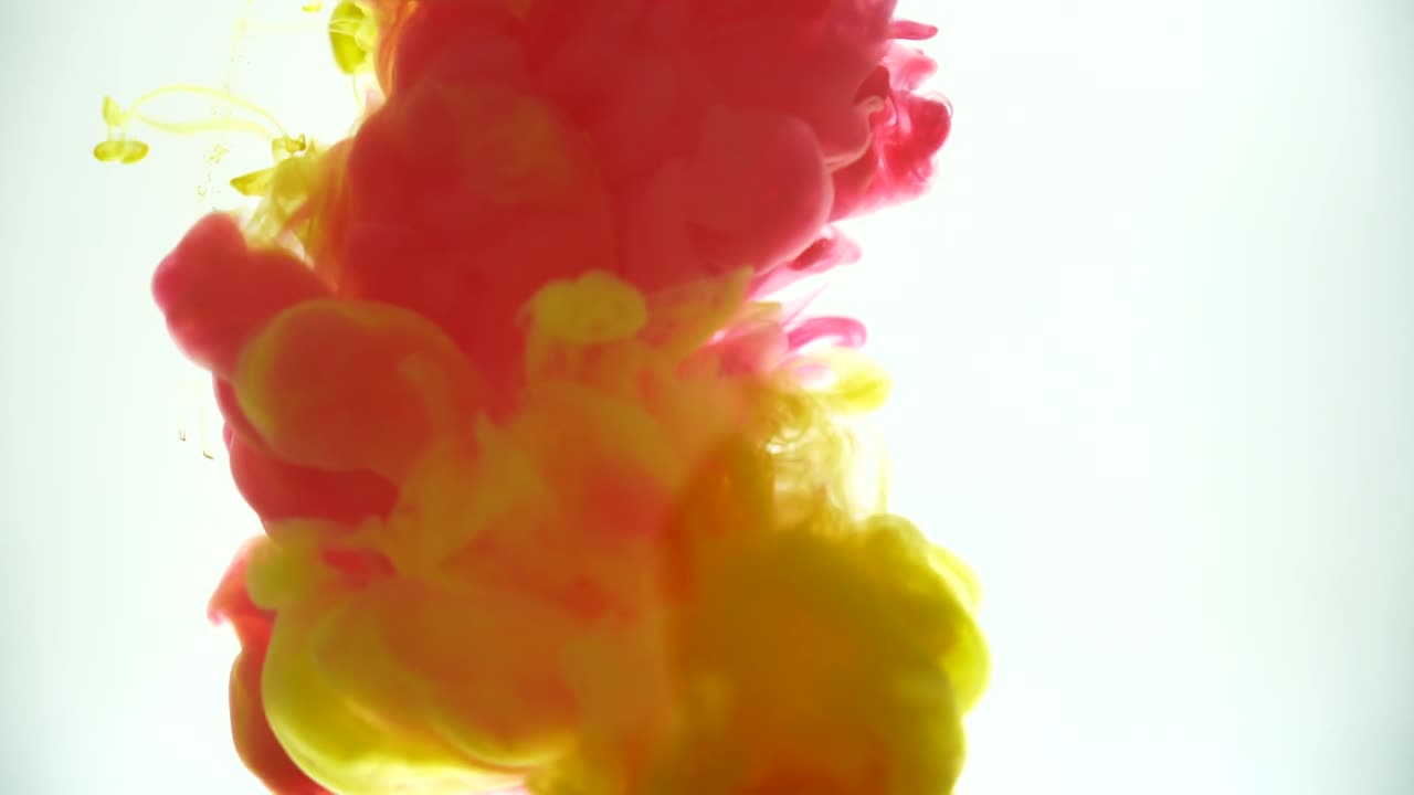 yellow red ink orange drip abstract background texture motion graphics