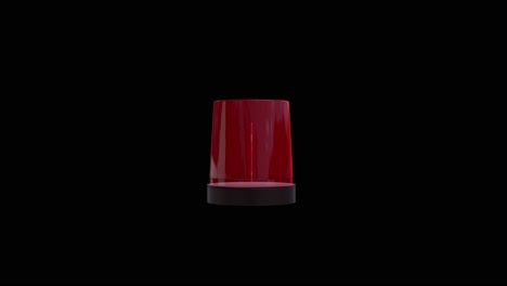 rotating red emergency siren light symbolizing alert danger or urgency for warning sequences