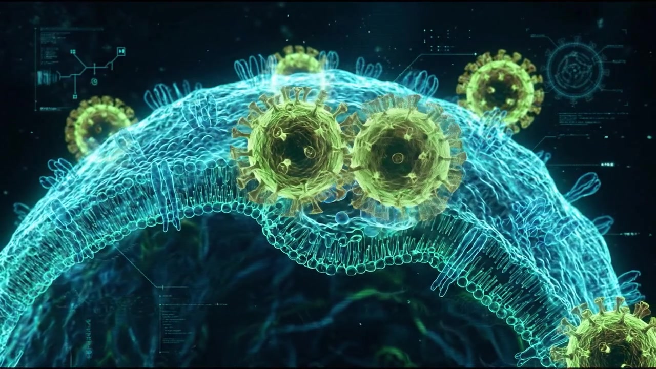 Futuristic holographic sphere with glowing blue energy rings and hud display