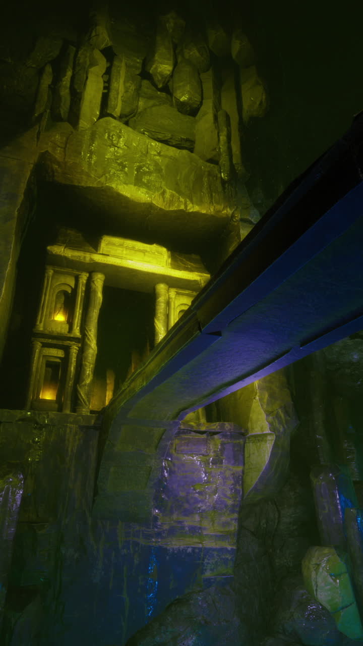 Exploring the mysterious underwater ruins surrounded by vibrant colors