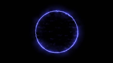 animated blue energy ring on a black background