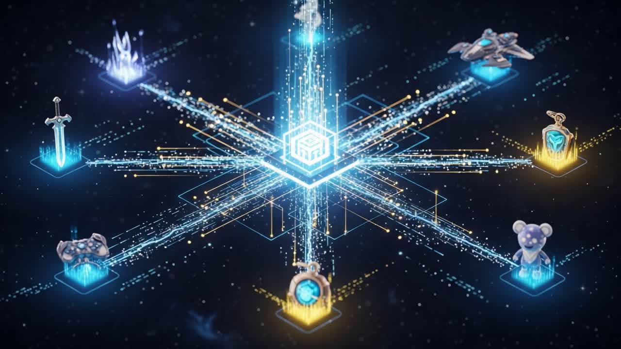 A Stunning Visual Representation of Digital Assets and Virtual Environments, Illustrating the Evolution of Data and Technology in the Modern Digital Landscape