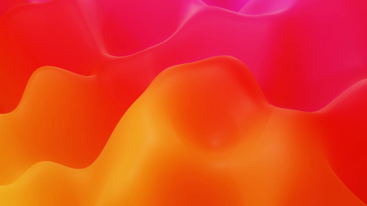 estilo abstracto de fondo en bucle, cambiando la superficie de material translúcido suave como jalea de melocotón. creativo suave brillante 3d bg con brillo interno para eventos festivos 4k. gradiente amarillo naranja rojo.