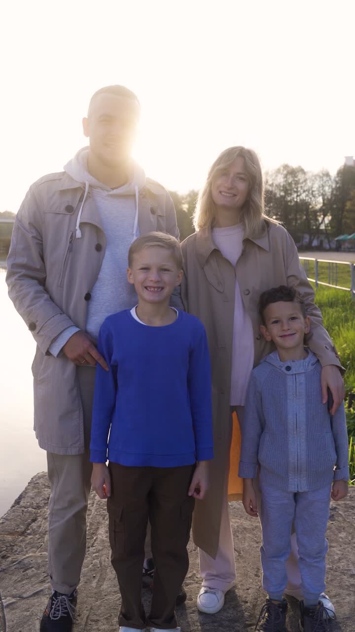 Family at the lake