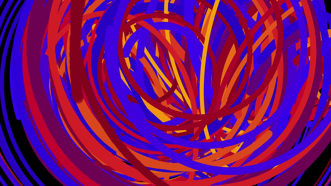 Linhas coloridas rápidas, caóticas e abstratas, fundo gerado por computador, cenário renderizado em 3D