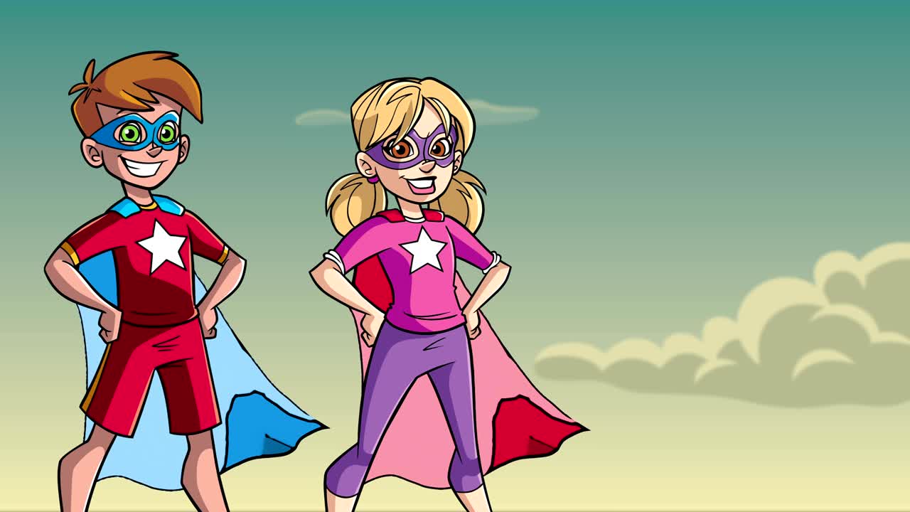 슈퍼 리틀 키즈 하늘 배경