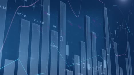 animation of financial data processing over digital screen