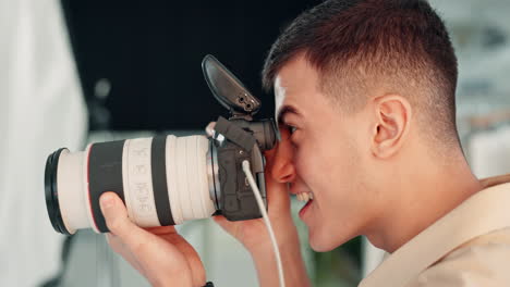 a photographer taking a picture with a professional camera