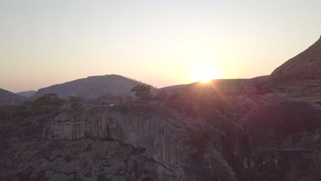 sunrise over mountains in africa