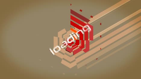 color spinning vector abstract geometric banner. estilo retro. bucle. versión con carga de texto. echa un vistazo a mis otras animaciones de carga.