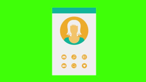 animation of an it icon on a green background