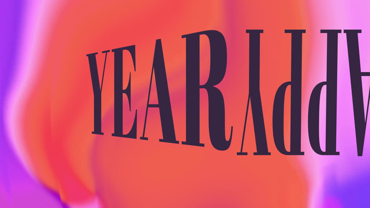 Animation of merry christmas text over red and blue shapes