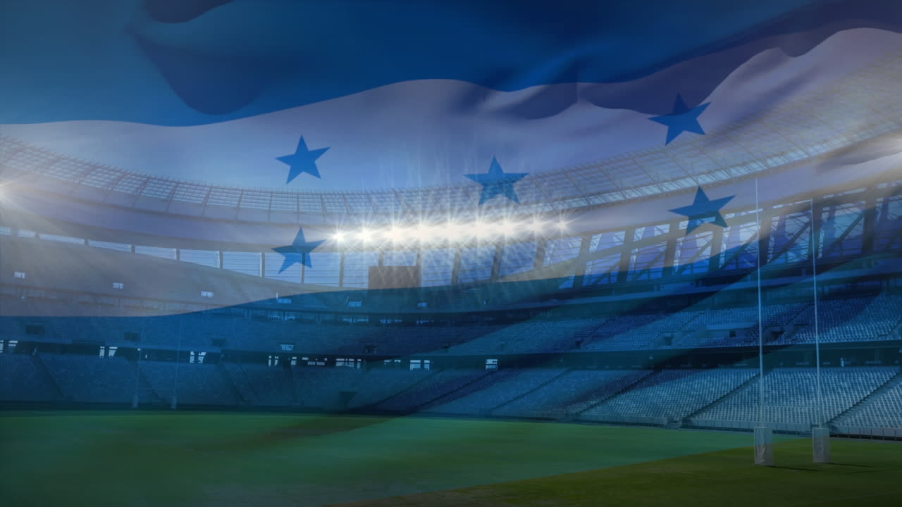 경기장 앞 에서  ⁇ 발 이 날아다니고 있다