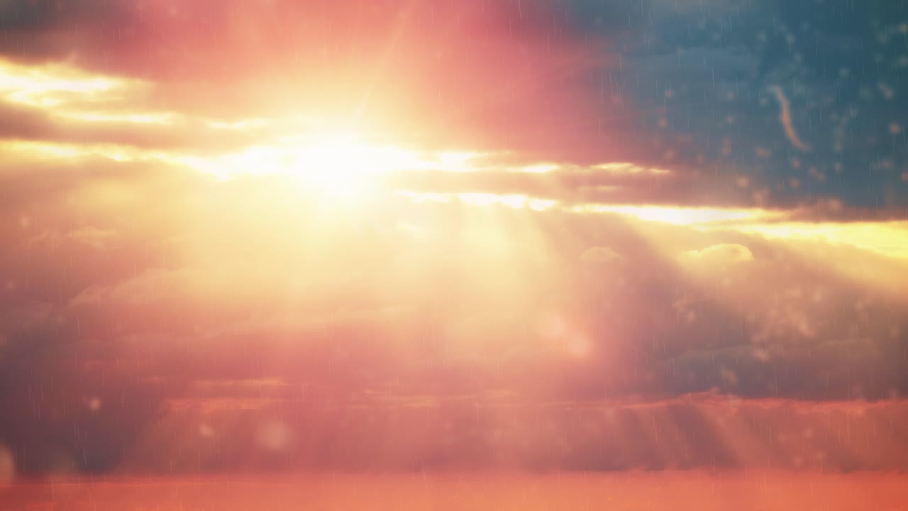 Rainy Sunset Through the Window