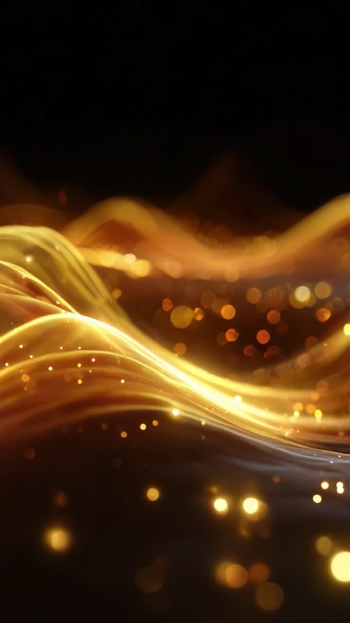 A Mesmerizing Flow of Golden Waves: Captivating Light and Color ...