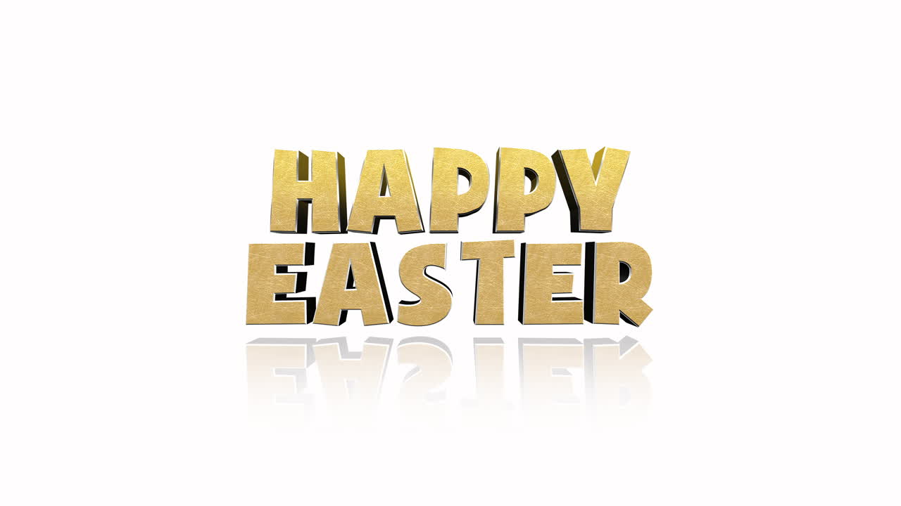 Testo moderno 'Buona Pasqua' oro su gradiente bianco