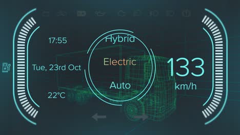 animation of numbers processing on black background