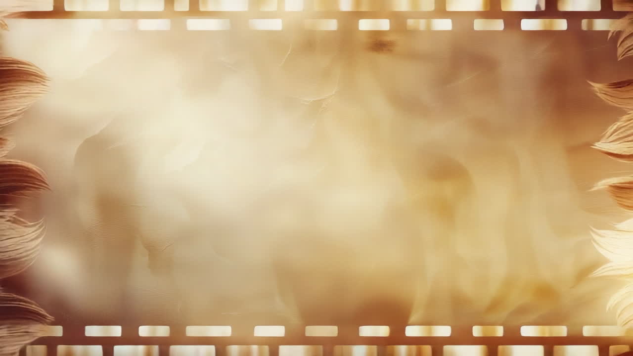 Vintage Film Strip Frame with Old Paper Texture