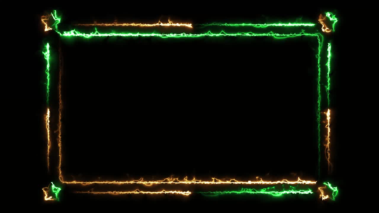 Neon frame with electric effect