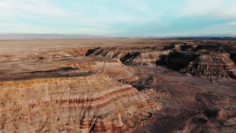 Aerial-Of-Desert-Western-Canyon-Sandstone-Mesas-In-USA-National-Park