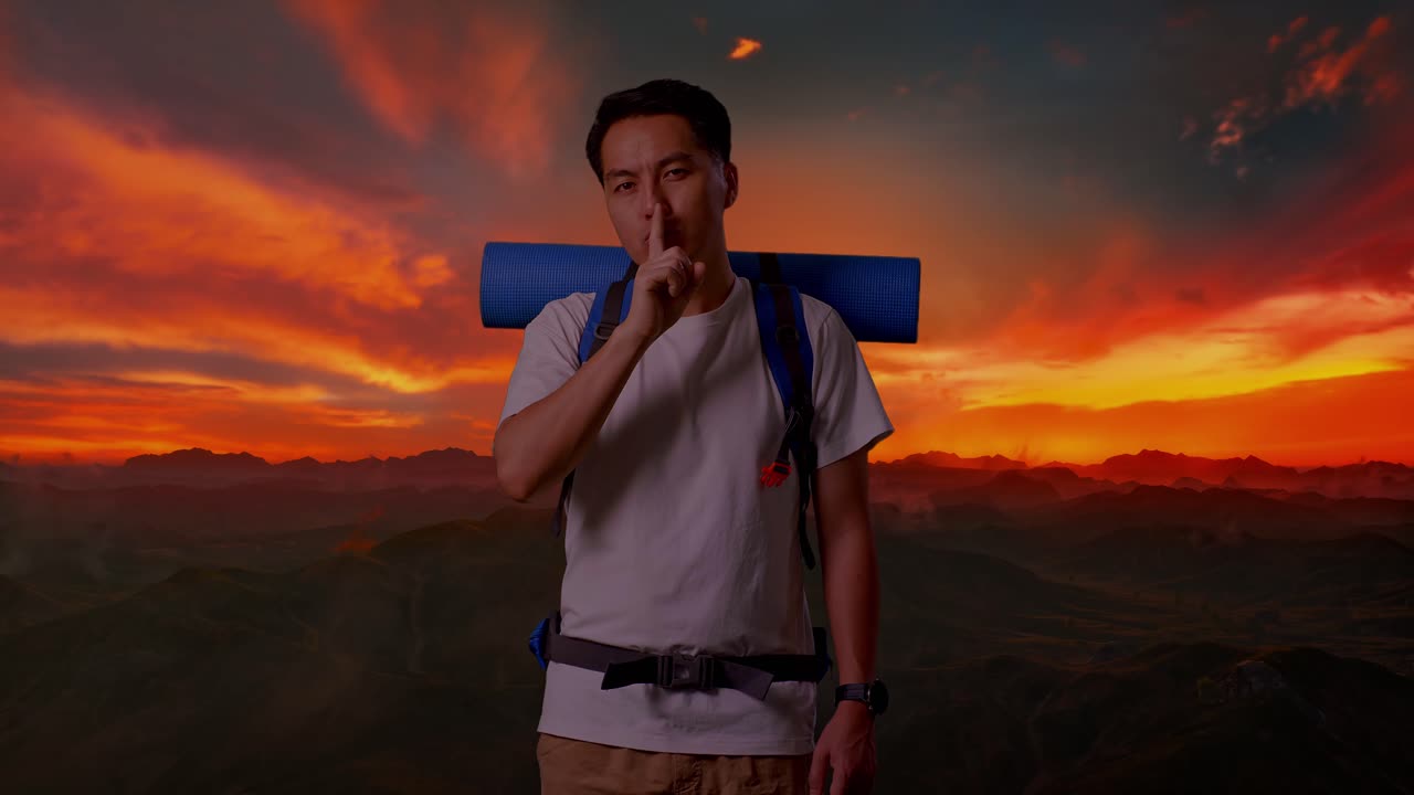 해가 지면 산책하는 사람