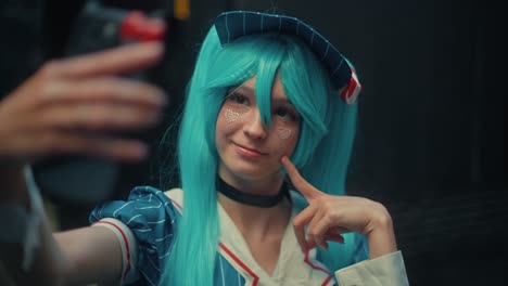 cosplayer taking a selfie